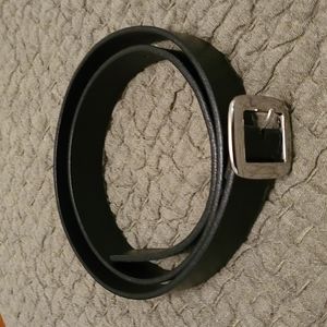 Black leather belt